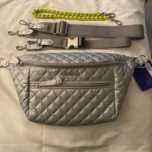 MZ Wallace Tin Metallic Ashlee Sling Crossbody bag